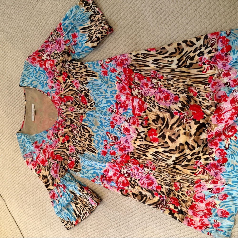 Floral and Animal Print Mini Dress